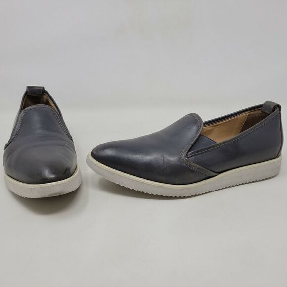 EVERLANE STREET SHOE WOMEN’S SIZE 7 GRAY LEATHER SNEAKER LOAFERS ITALY - Picture 1 of 8